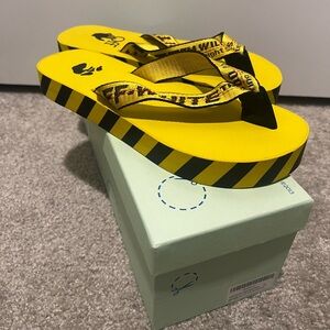 OFF WHITE Industrial  Flip Flop Graphic Print